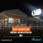 220 seafood menu Henderson NC