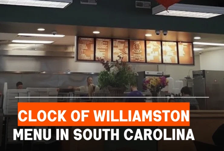 Clock of Williamston Menu in South Carolina