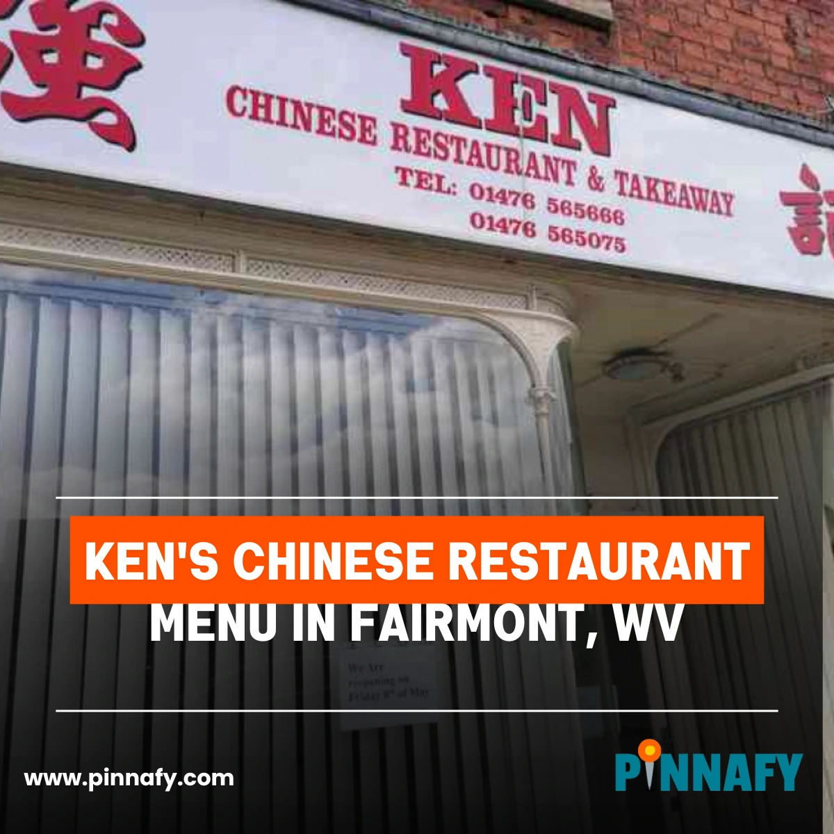 Ken's Chinese Restaurant Menu in Fairmont, WV