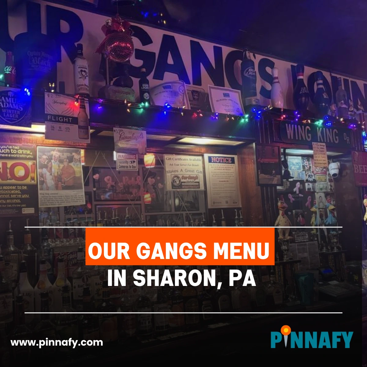 Our Gangs Menu in Sharon, PA