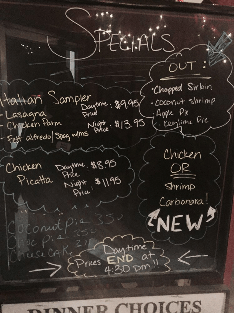 Pizzini's Italian Restaurant Menu in Houston, TX