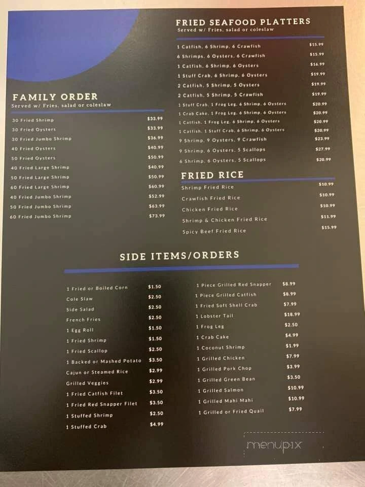Texas Seafood & Steakhouse Menu in Bridge City