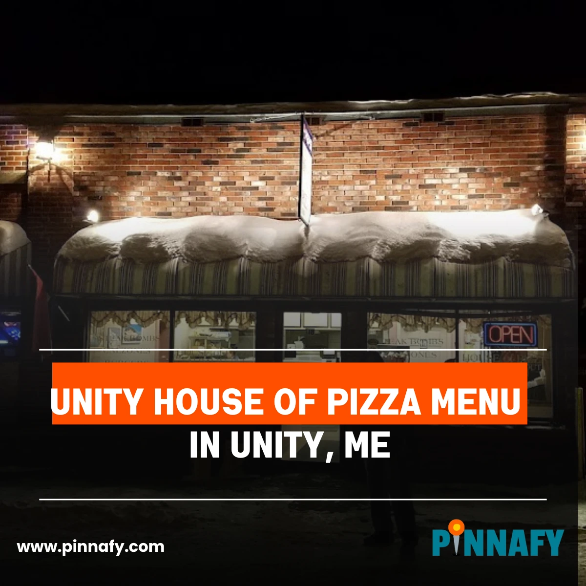 Unity House of Pizza Menu in Unity, ME