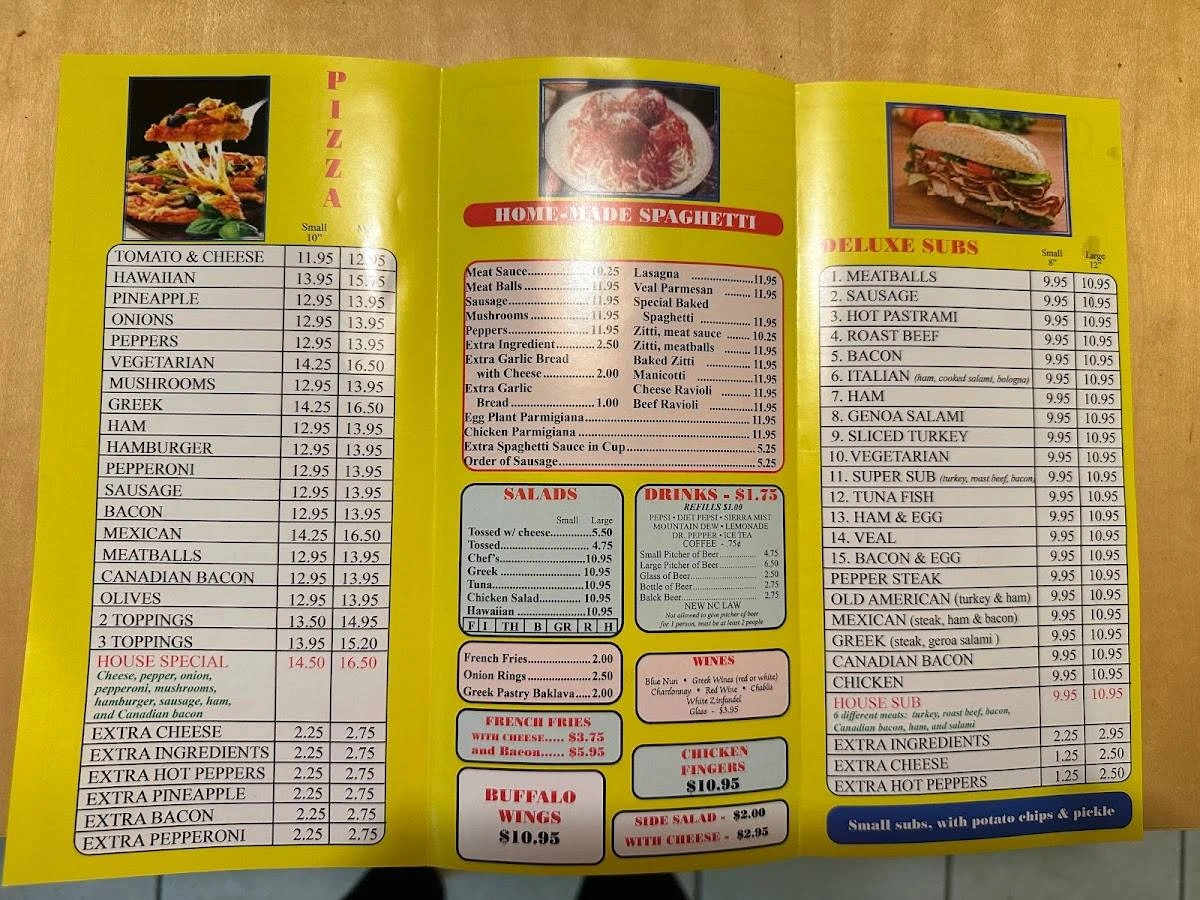Bravo Pleasant Pizza Menu in Lumberton, NC