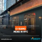 Ci Siamo Menu in NYC