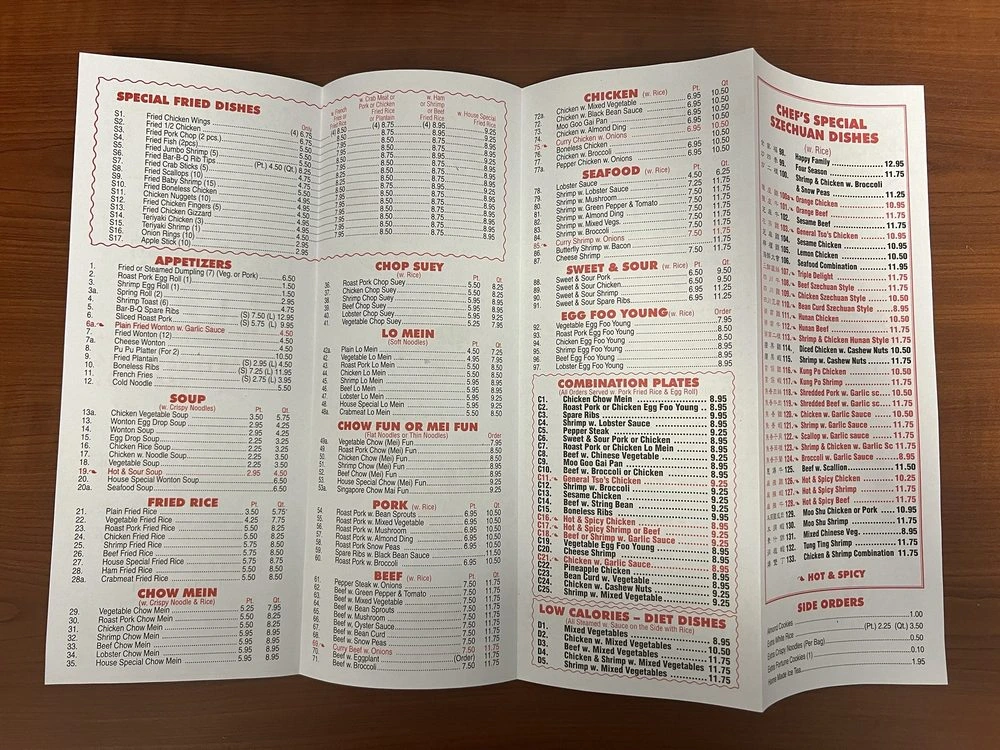 Great Wall Chinese Restaurant Menu in Becker, MN With Prices
