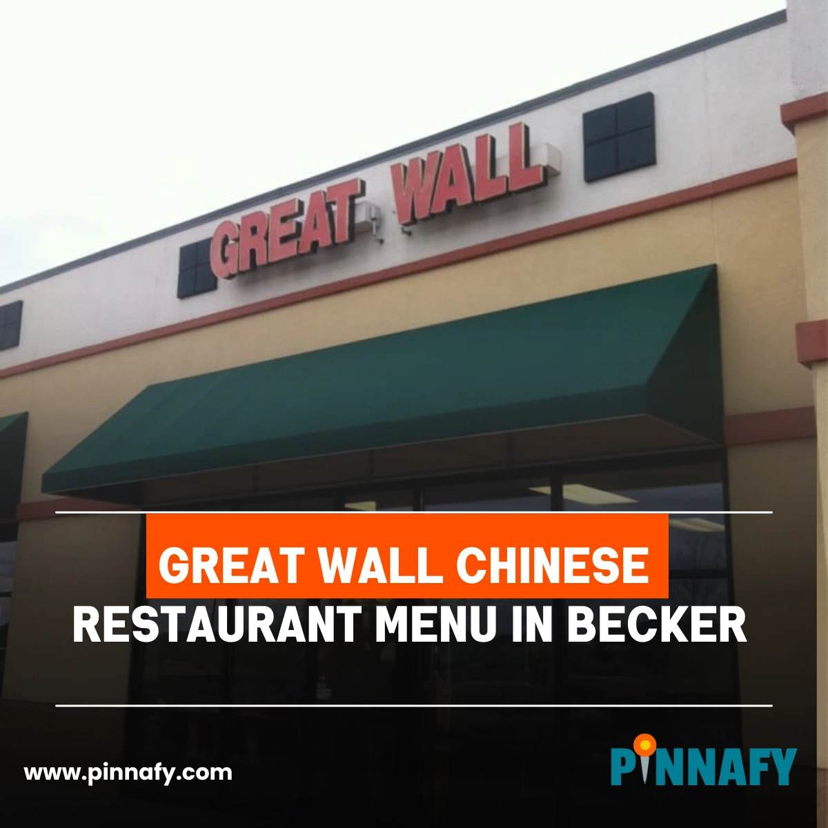 Great Wall Chinese Restaurant Menu in Becker, MN