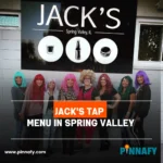 Jack's Tap Menu in Spring Valley