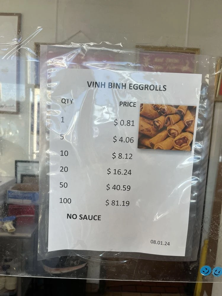 Vĩnh Bình Menu in Haltom City