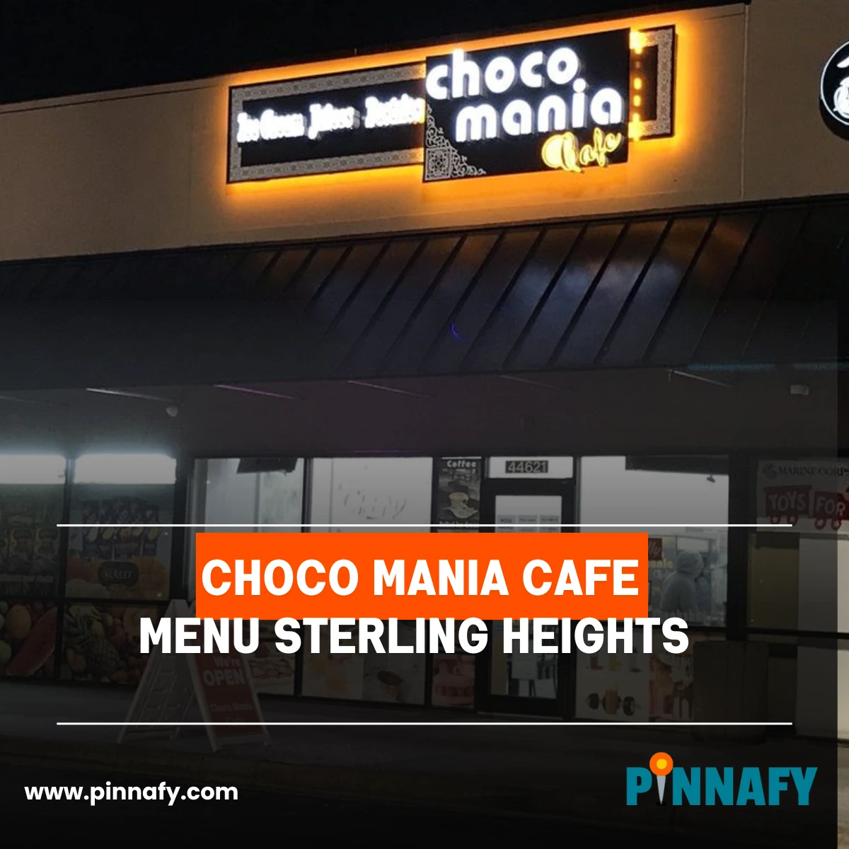 choco mania cafe menu