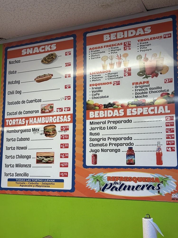 Refresqueria Las Palmeras Menu in Houston