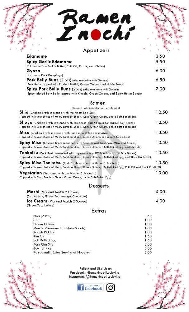 Ramen House Menu With Prices