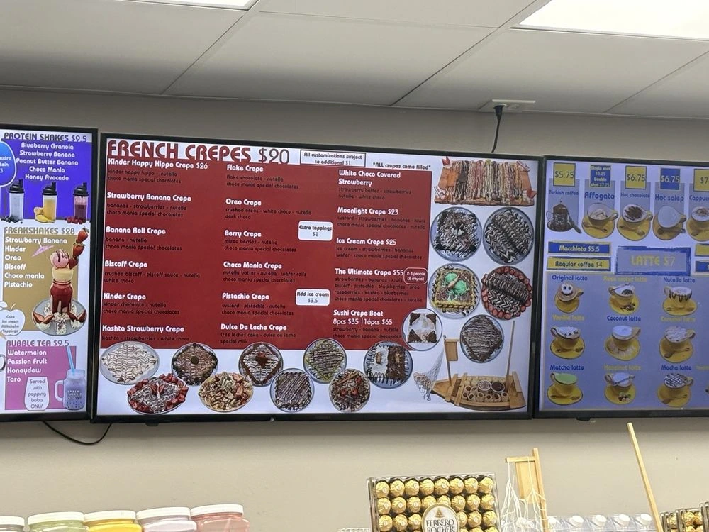 choco mania cafe menu With Prices