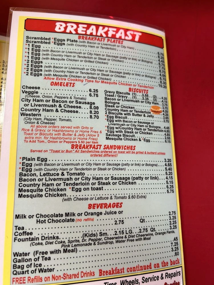 Hendrix Barbecue Menu Salisbury NC