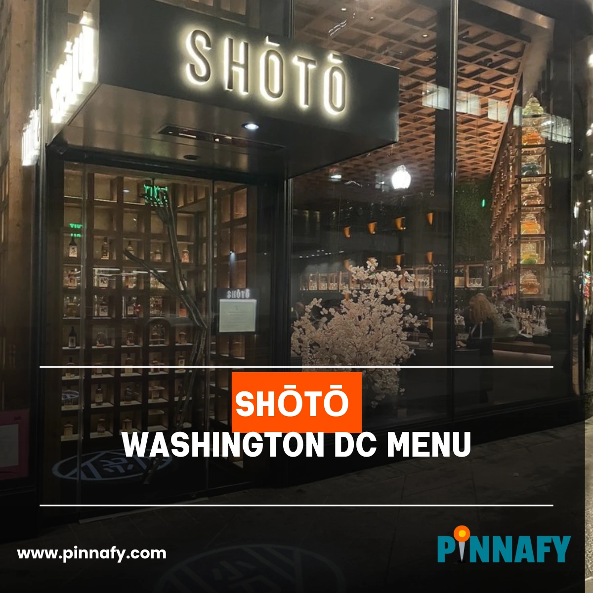 shōtō washington dc menu