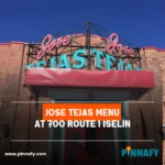 Jose Tejas Menu