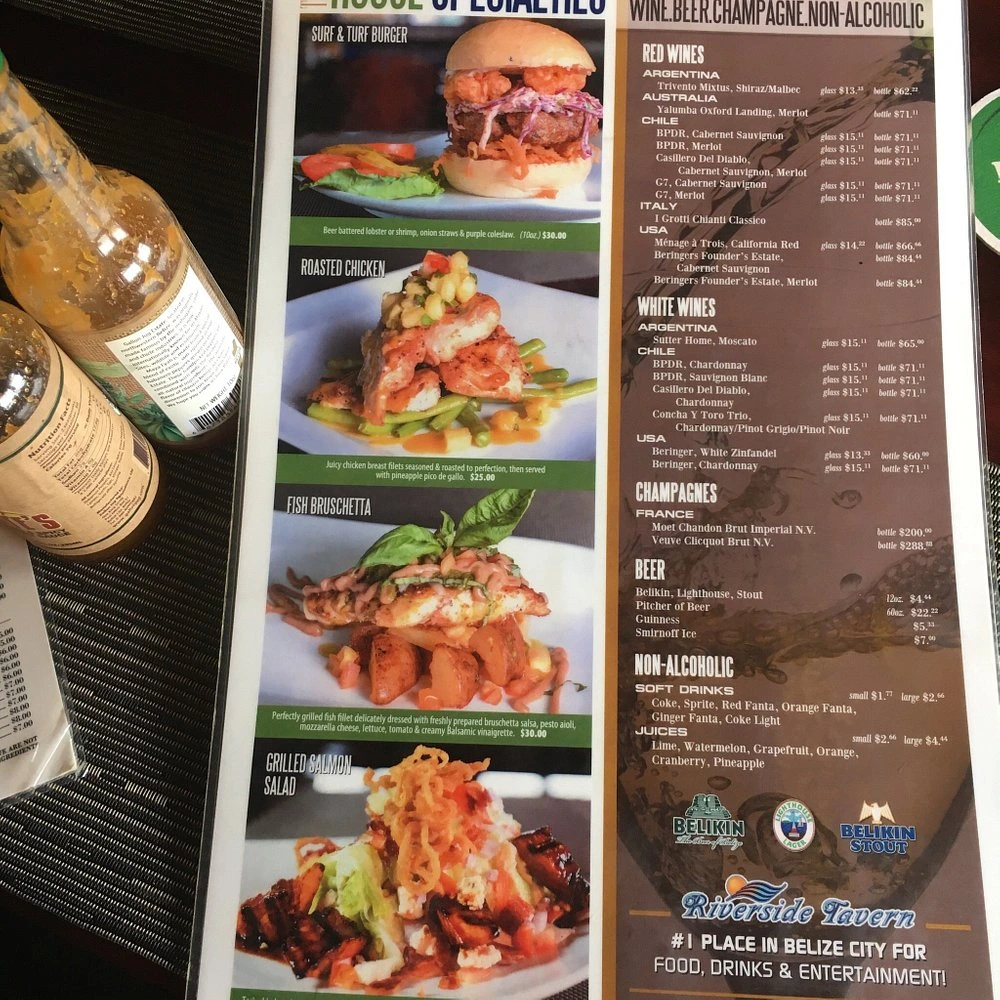 Riverside Tavern Menu With Prices